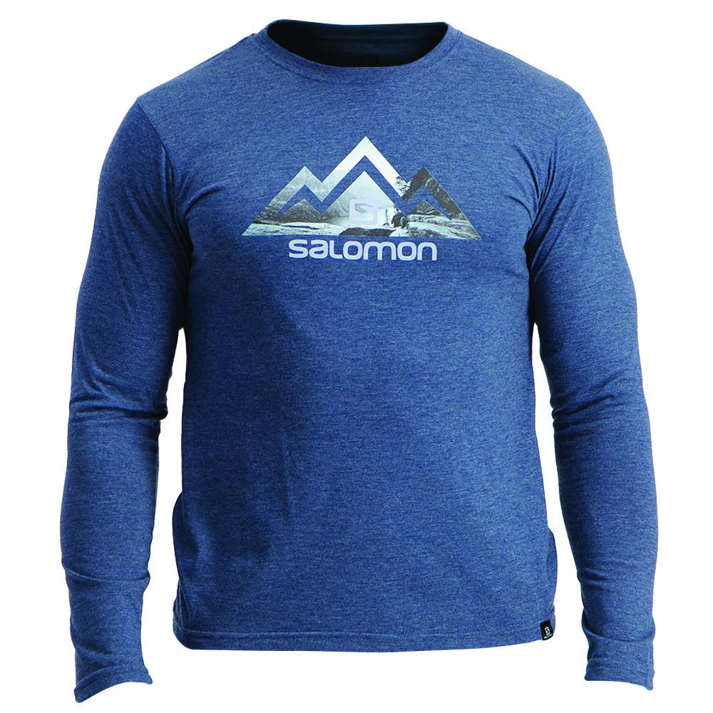 Camisetas Salomon Hombre Oscuro - Salomon Argentina TIP TOE LS M,520846-PIU